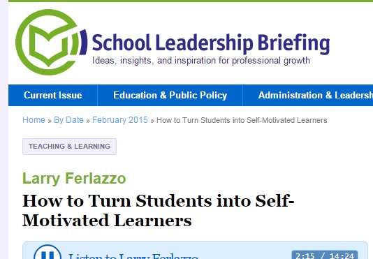"How to Turn Students into Self-Motivated Learners"