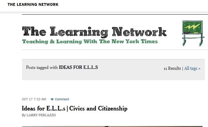 A Look Back: Wow! Fifty Of My Older NY Times Learning Network Interactives For English Language Learners Are Working Again!