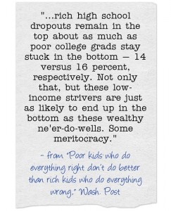 “Poor kids who do everything right don’t do better than rich kids who ...