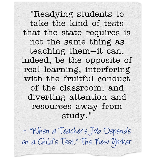 Quote Of The Day The New Yorker On Standardized Tests Teacher Evaluations Larry Ferlazzo S Websites Of The Day