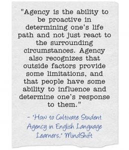 A Look Back: “How to Cultivate Student Agency in English Language ...