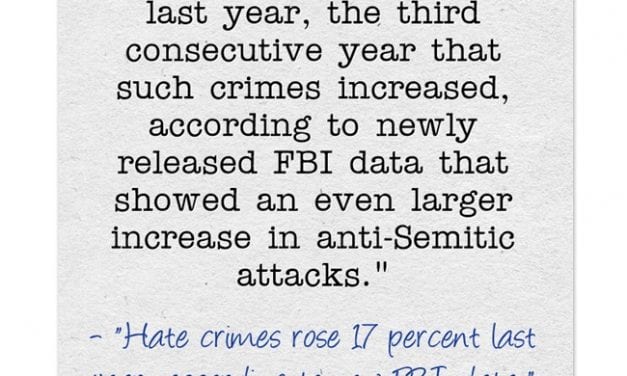 Depressing Statistic Of The Day: Hate Crimes In U.S. Increase By 17 Percent