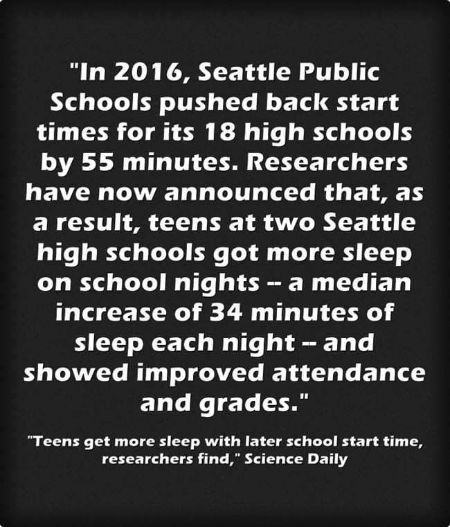 Later Start Times In Seattle Schools Results In Improved Attendance Better Grades And More Sleep Larry Ferlazzo S Websites Of The Day