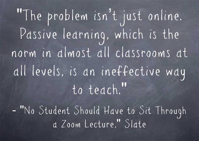 Popular New Article Makes Great Point Against Doing Passive Learning ...