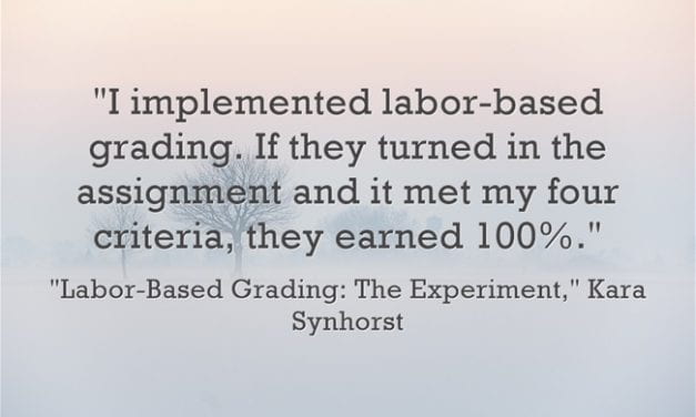 Guest Post: “Labor-Based Grading: The Experiment”