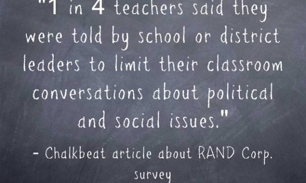 Depressing Statistic Of The Day: 25% Of Teachers Told To Limit Class Discussions