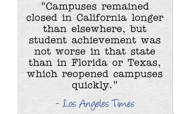 Quote Of The Day: Maybe Distance Learning Wasn’t The Main Reason Students’ Test Scores Went Down