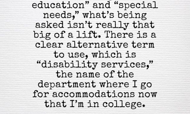 Quote Of The Day: Time To Dump The Term, “Special Education”?