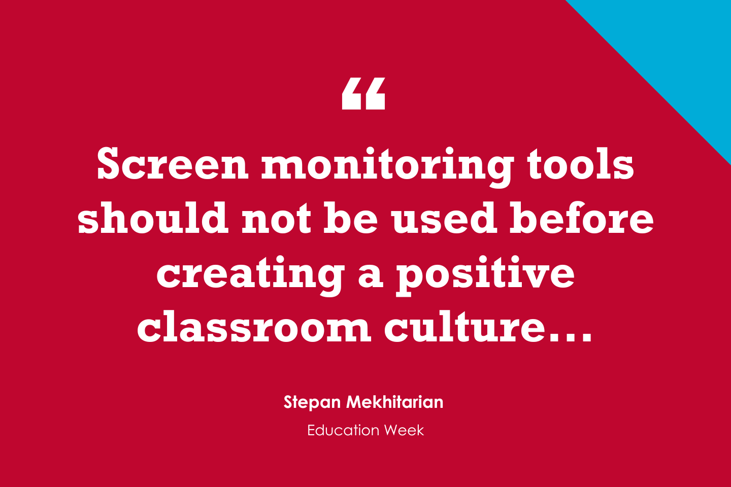 “Should Teachers be able to Electronically Monitor Student Screens?”