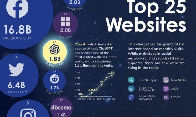Infographic: ” Ranked: The World’s Top 25 Websites in 2023″