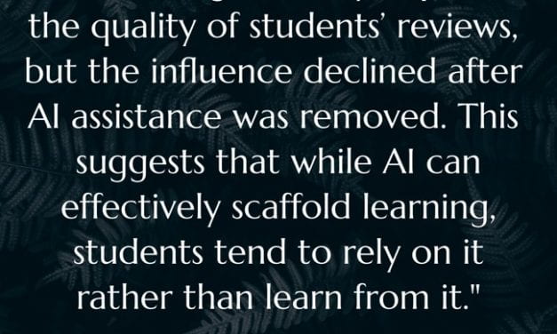 Interesting New Study On AI’s Impact On Student Learning When They Use It, & It Isn’t Pretty