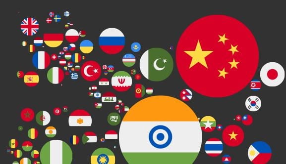 Intriguing Interactive Infographic: “World Population Flags”