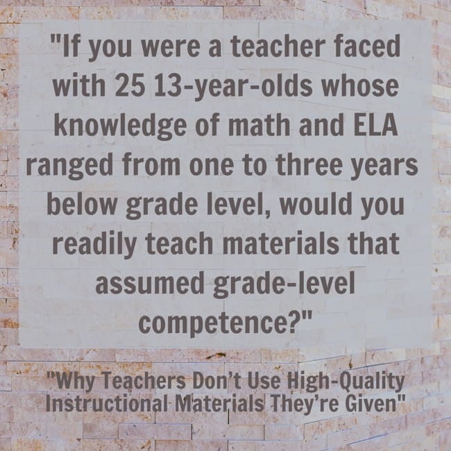 If The Question Is ‘Why Don’t Teachers Use A Lot Of District-Bought Curriculum?’ The Answer Sure Isn’t Because They Need To Do More Student Assessments