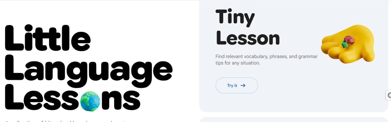 Google Launches “Little Language Lessons”